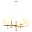 Candelabru modern alama abajururi sticla opal 6xG9/60W Feme 1930 Jupiter